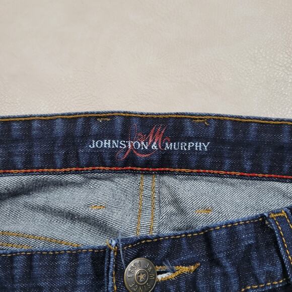 Johnston & Murphy Jeans Blue Dark Wash Mens 38X30 Denim Stretch Regular Casual - Picture 9 of 11